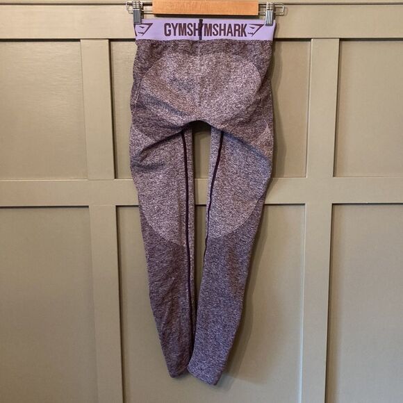 GYMSHARK Flex Leggings in Navy Marl / Purple Size Small - Picture 5 of 5